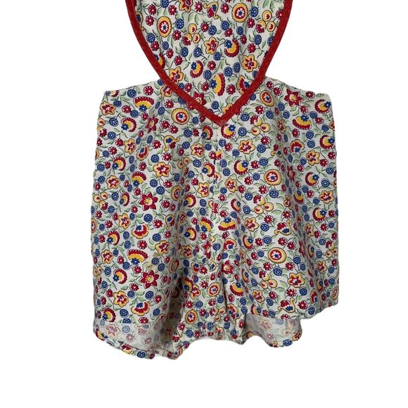 Vintage Floral Print Heart Bib Romper 12-18 Months - Picture 6 of 9